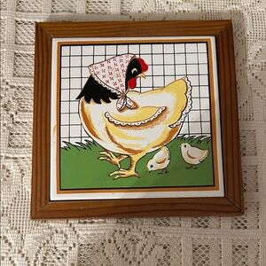 Vintage Chicken and Chicks Wall Art